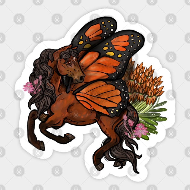 Monarch Butterfly Fairy Horse Sticker by Shadowind